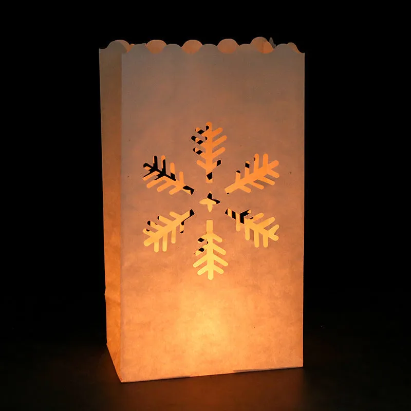 10 x Lantern Bags Tealight Wedding Party Decoration - Snowflake