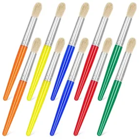 10Pcs Paint Brushes for Kids, Anezus Children Paint Brushes Toddler Large Chubby Kids Paint Brush Set for Preschool Daycare Classroom Washable Paint