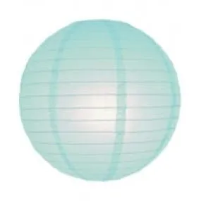 12 Inch pale blue round paper Lantern with LED light / no led light