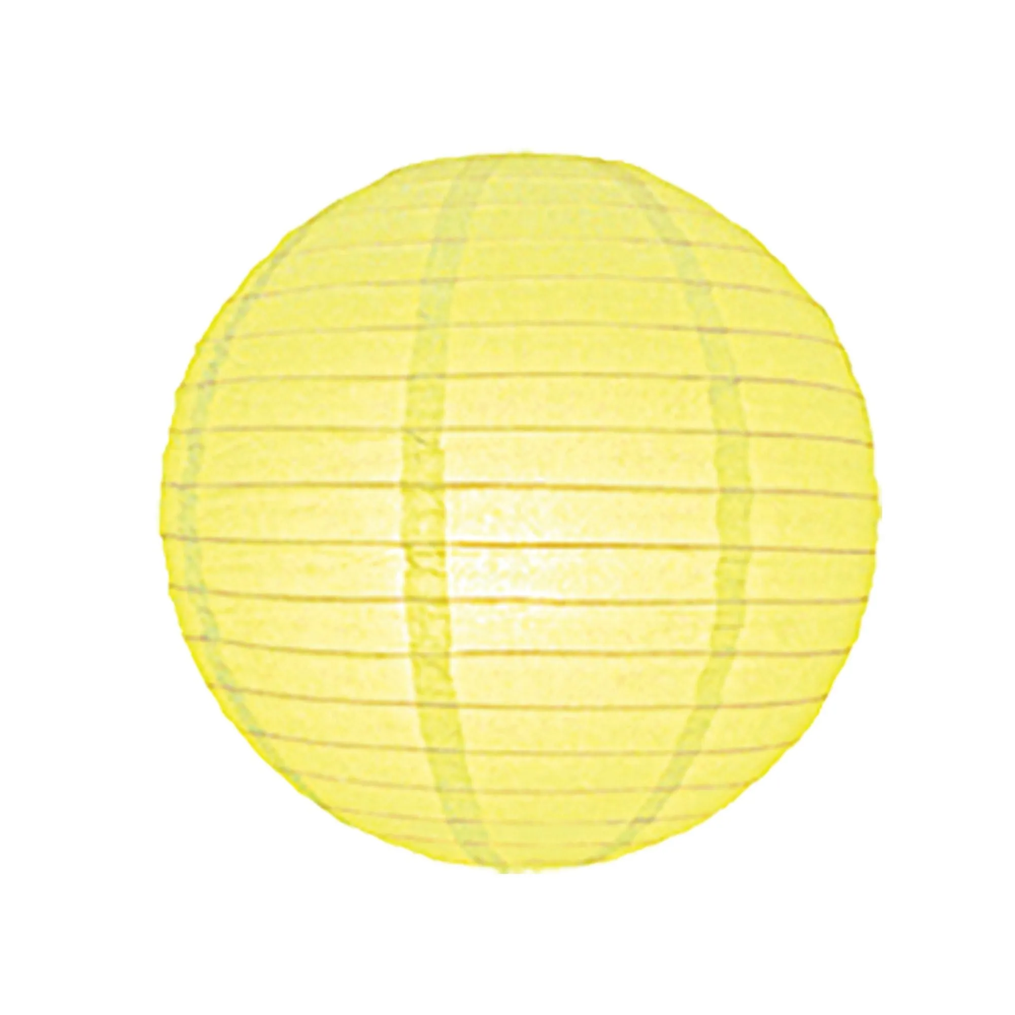 12 Inch Yellow Round Lantern with LED light / no led light