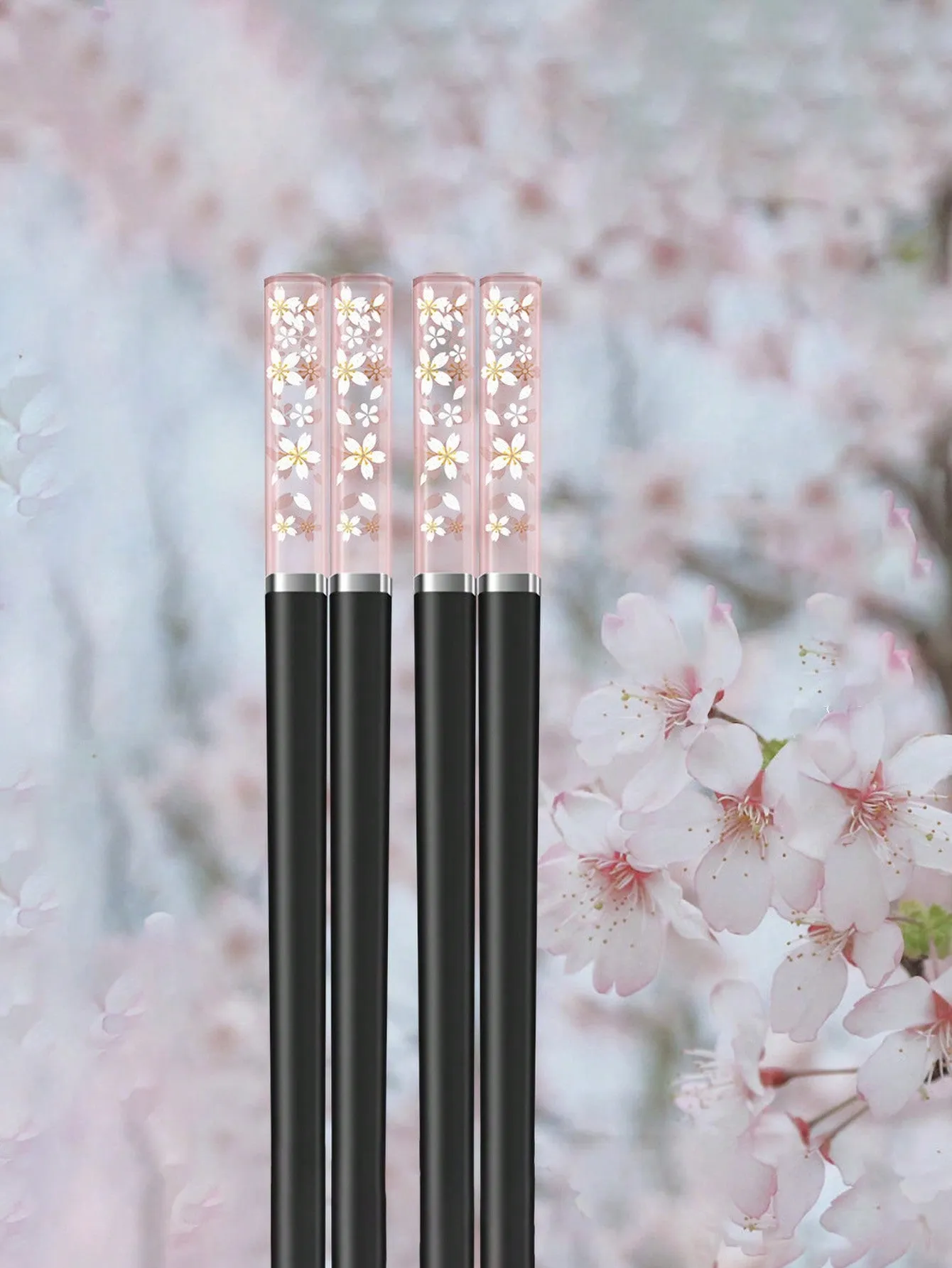 1/5 Pairs Cherry Blossom Chopsticks Morandi Color Tableware Separator Chopsticks