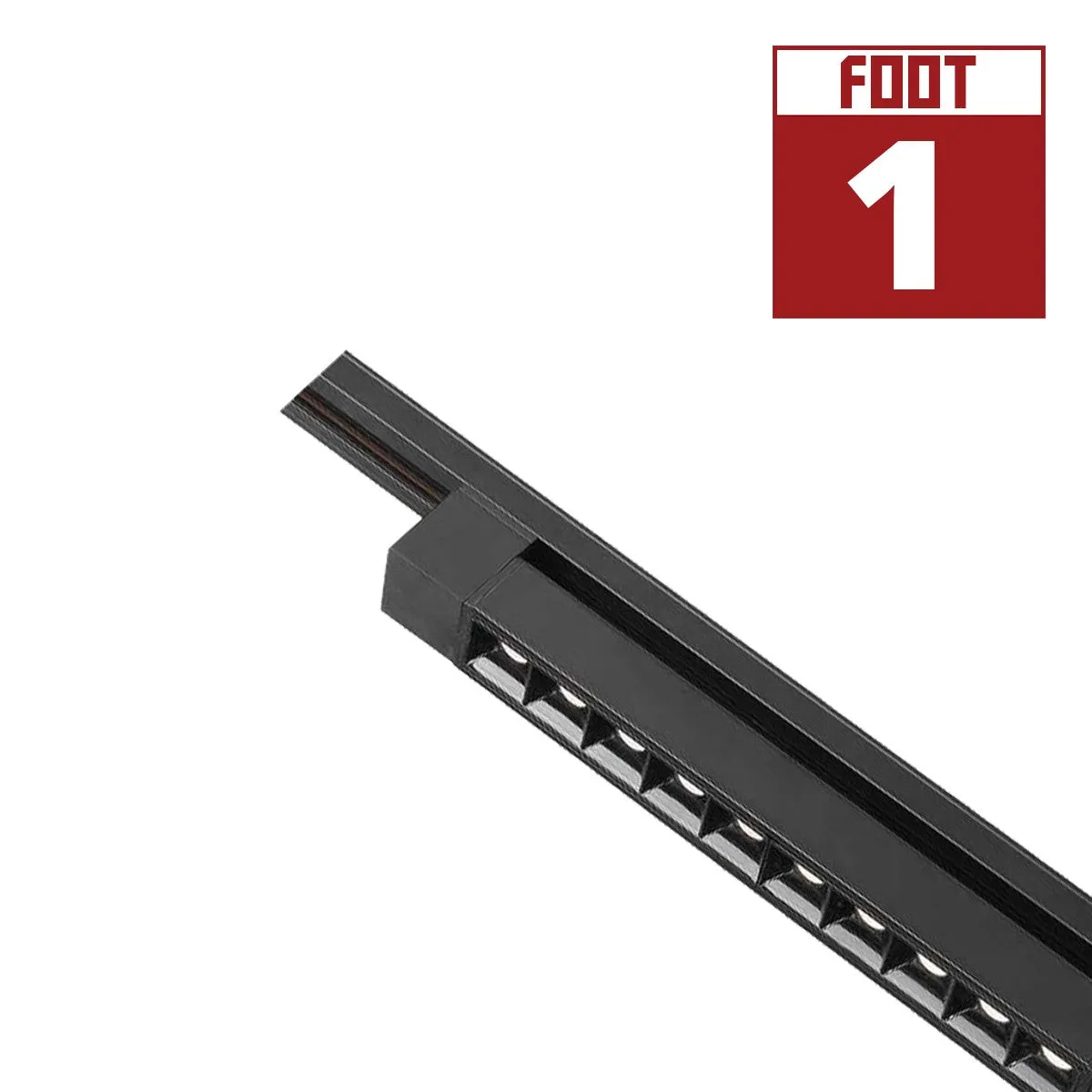 1ft LED Linear Track Bar 15W 1000 Lumens 3000K, Halo, 30°, Black