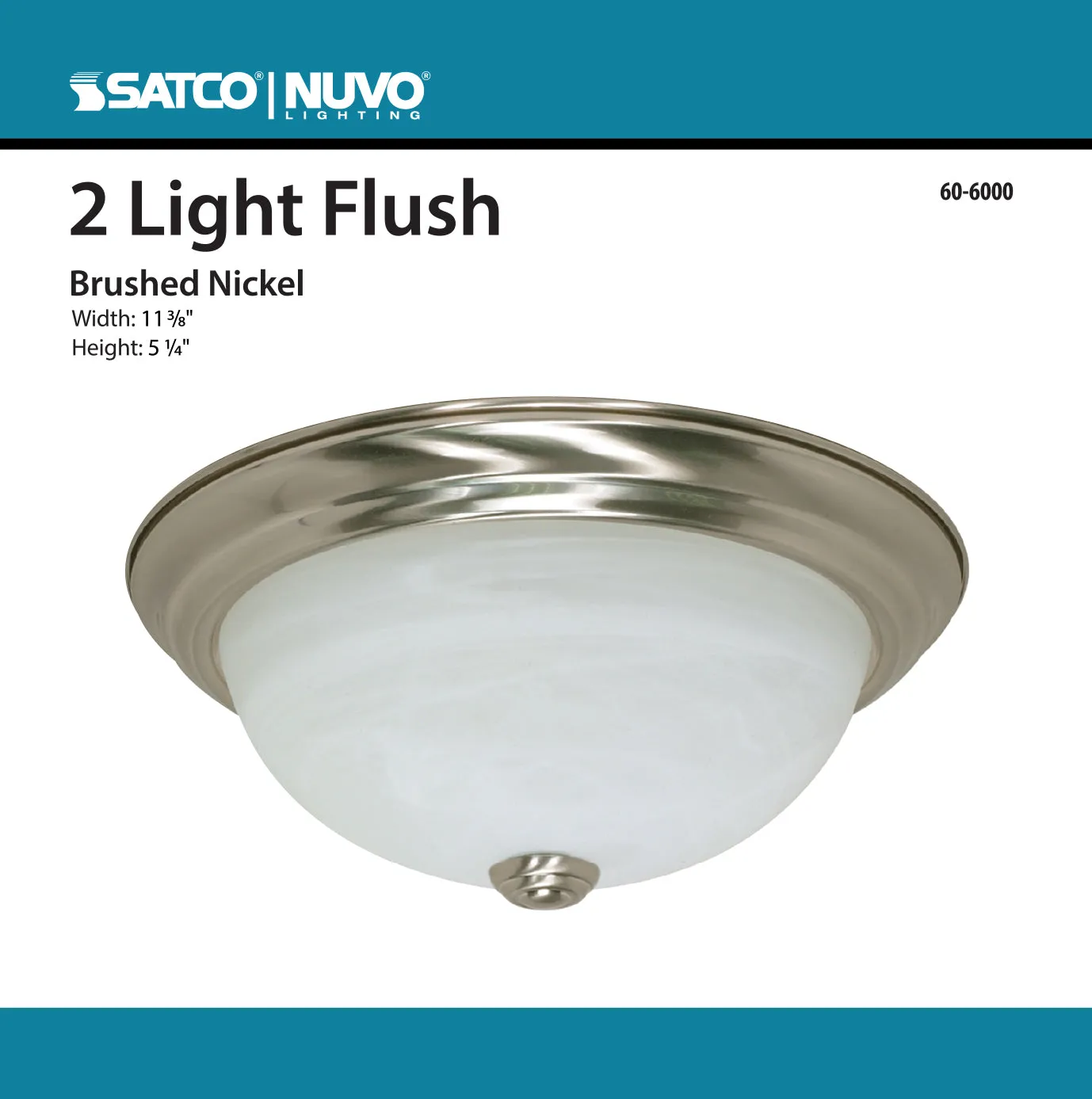 2 LIGHT - 11" FLUSH FIXTURE