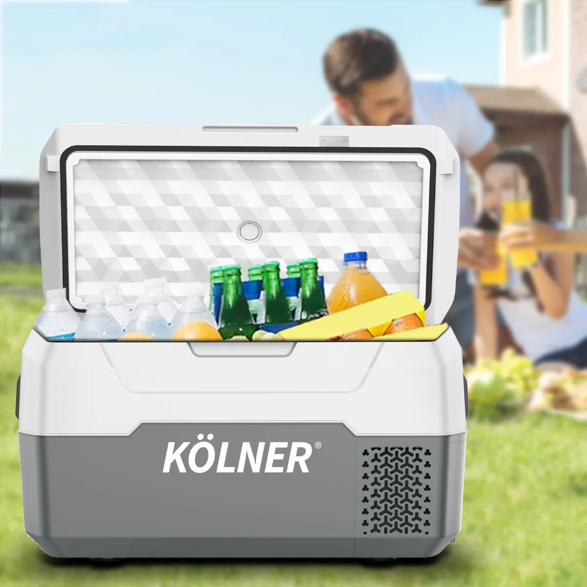 20L Portable Fridge Freezer, -20C to  10C, 12/24/240V, Kolner