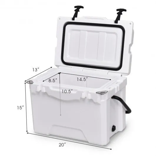 20QT Handle Lockable Fishing Camping Cooler Ice Chest