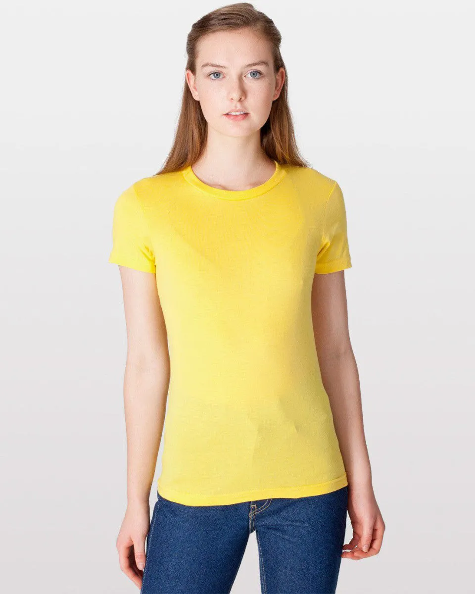 2102W American Apparel Women's Fine Jersey Tee