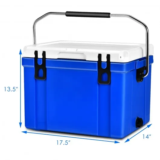 26 Quart Portable Cooler with Food Grade Material-Blue