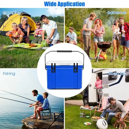 26 Quart Portable Cooler with Food Grade Material-Blue