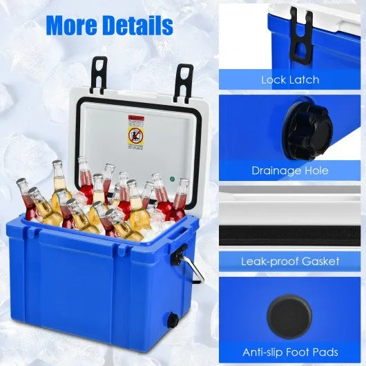 26 Quart Portable Cooler with Food Grade Material-Blue