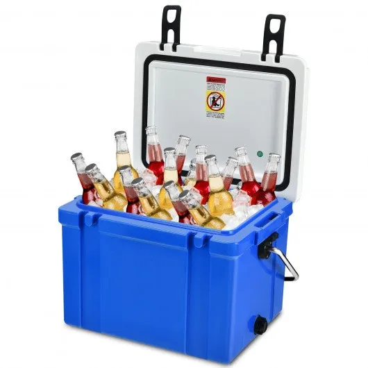 26 Quart Portable Cooler with Food Grade Material-Blue