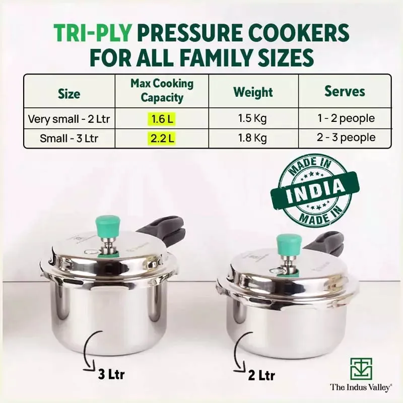 2L 3L RapidCukTM&nbsp;Tri-ply Stainless Steel