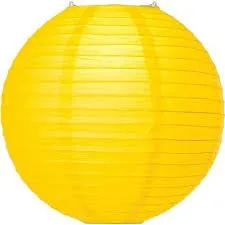 35cm Plain Paper Lantern - Yellow