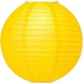 35cm Plain Paper Lantern - Yellow