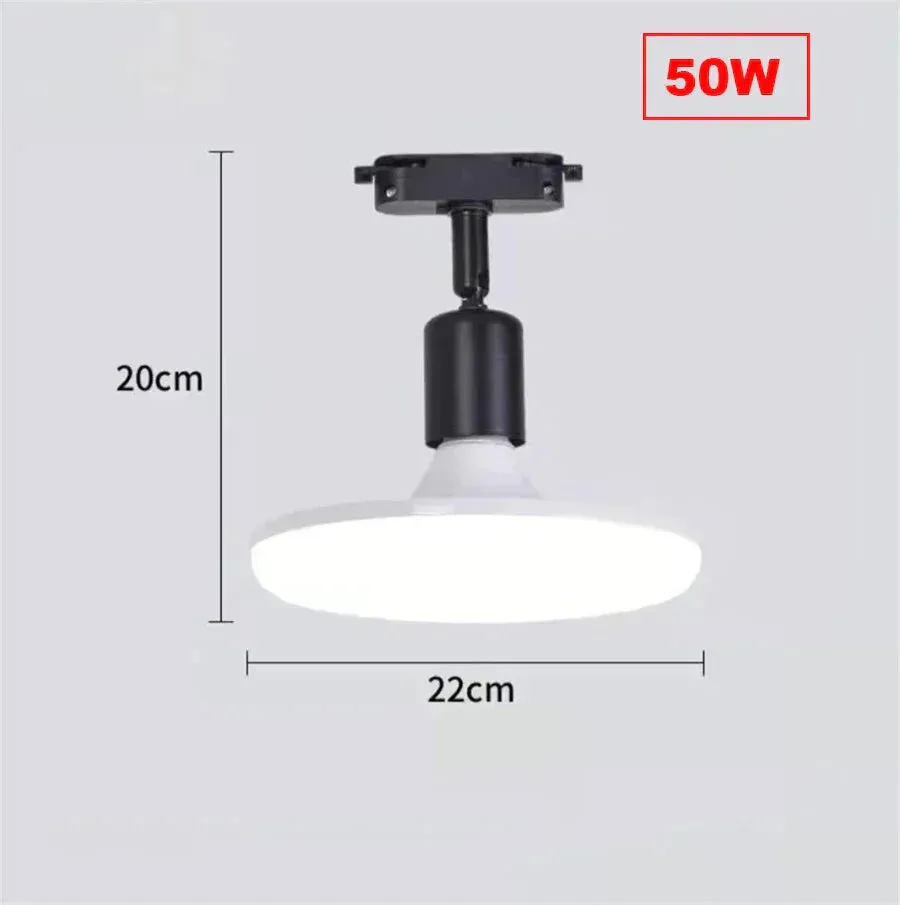 36W 50W High Brightness Adjustable LED Track Light E27 Track Line Lamp Rail Track Lamp Spotlight