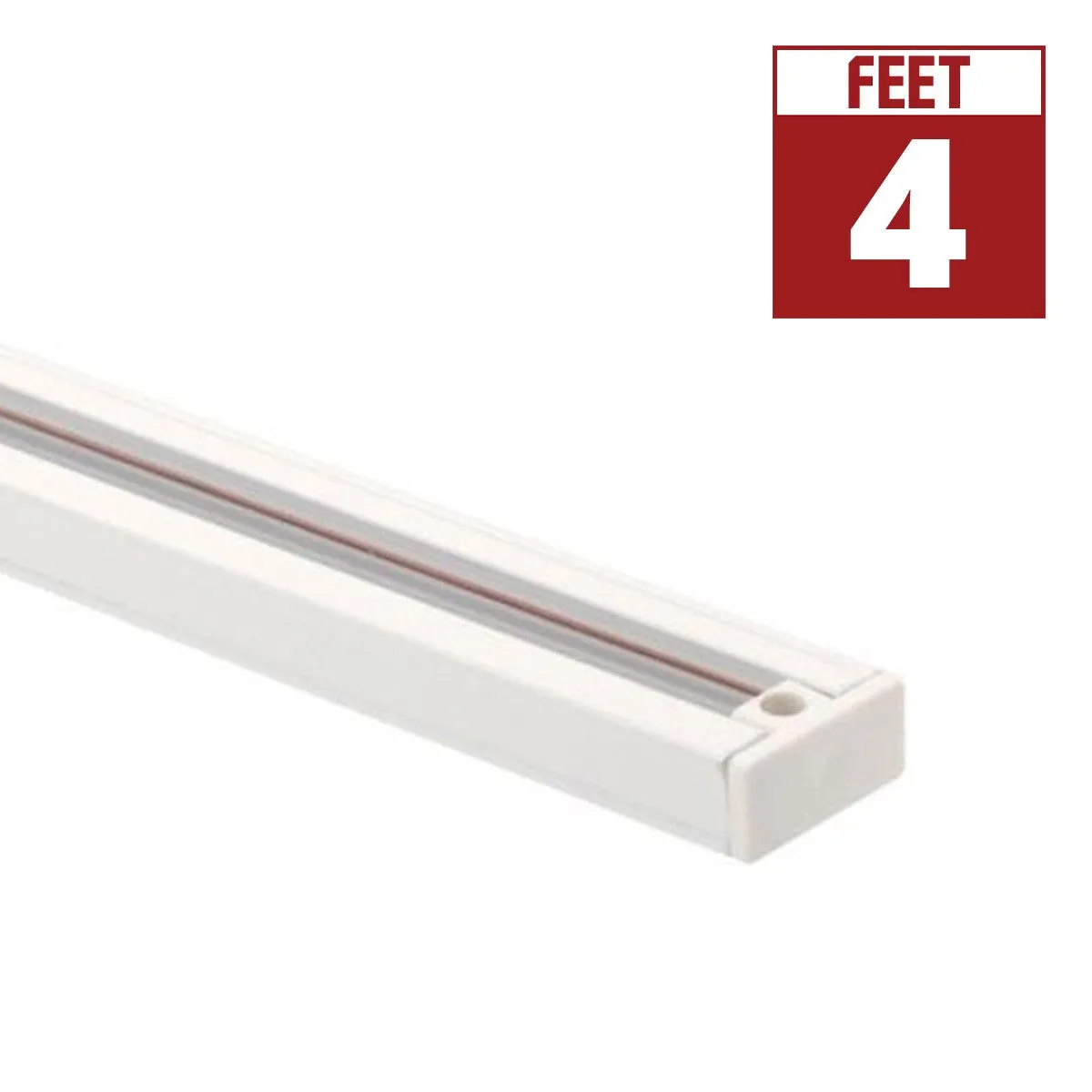 4 Ft. Track Rail One Circuit, Halo, White Finish