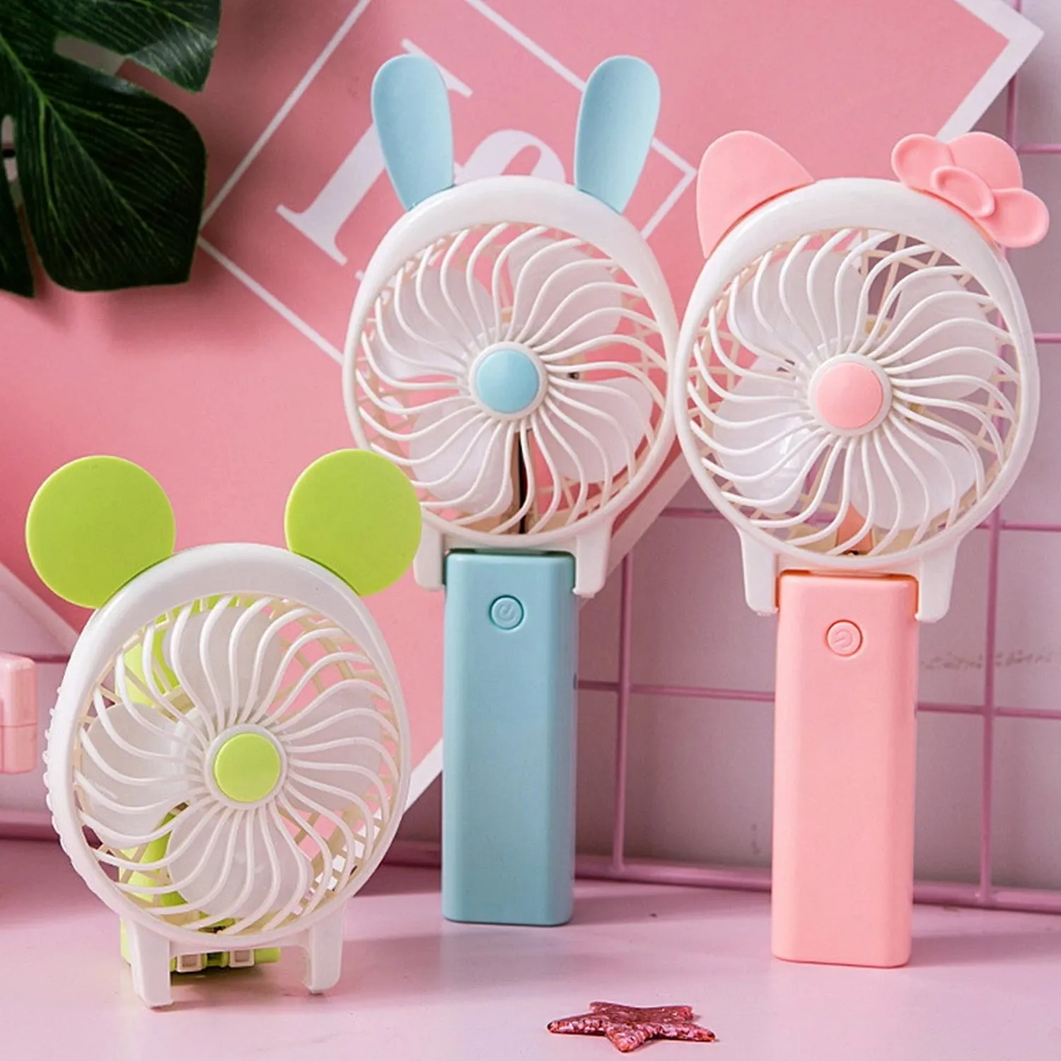 4765 Mini Cartoon Style Fan used in all kinds of places including household and many more for producing fresh air purposes.(Battery Not Include)