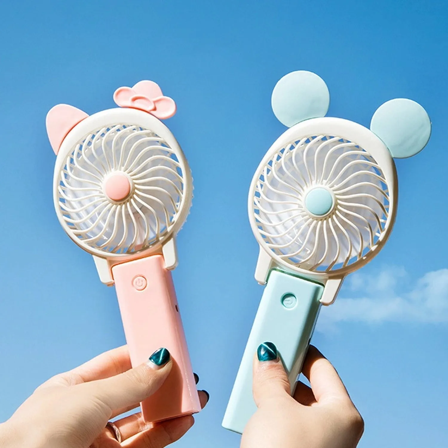 4765 Mini Cartoon Style Fan used in all kinds of places including household and many more for producing fresh air purposes.(Battery Not Include)