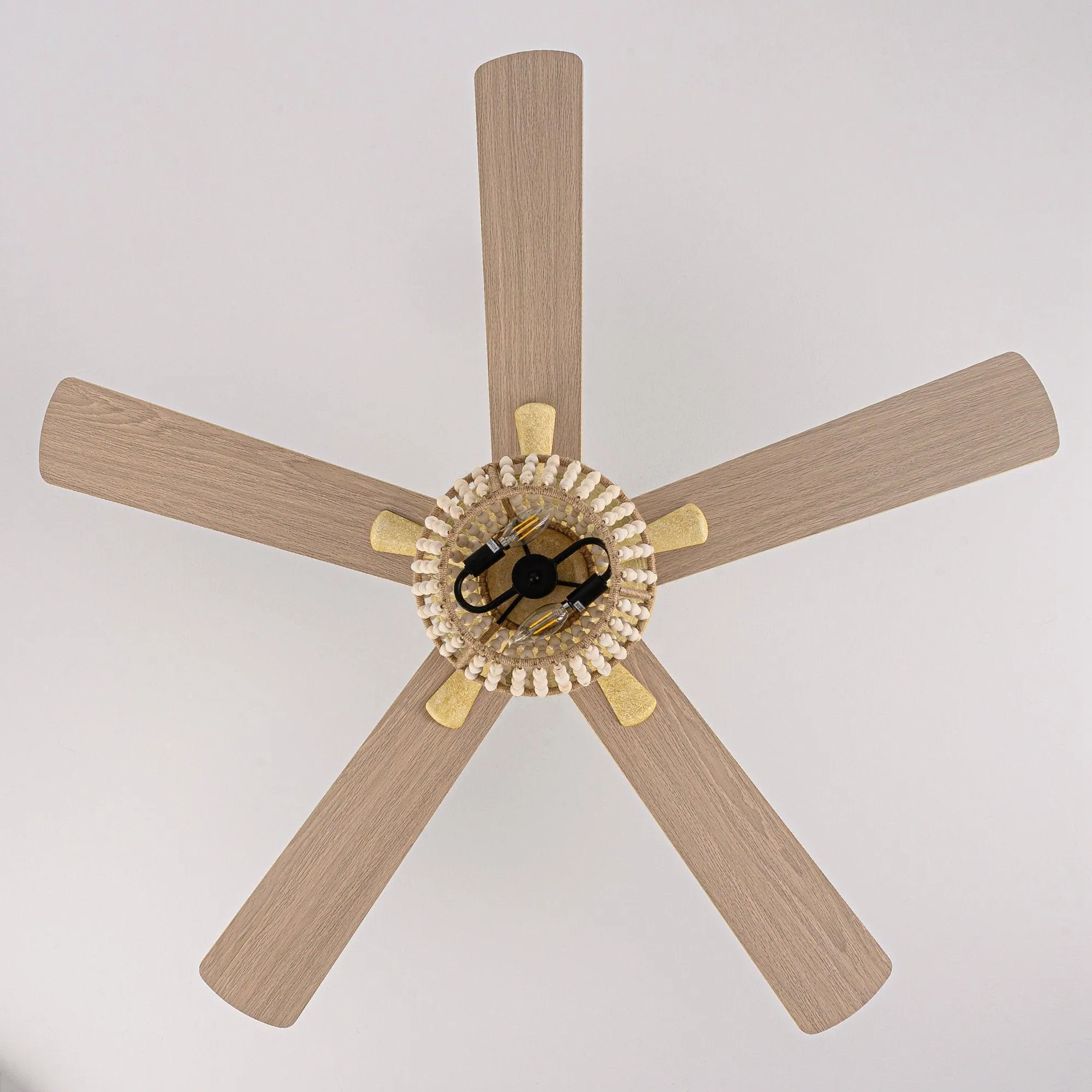 52" Pune Farmhouse Downrod Mount Reversible Ceiling Fan with Lighting and Remote Control