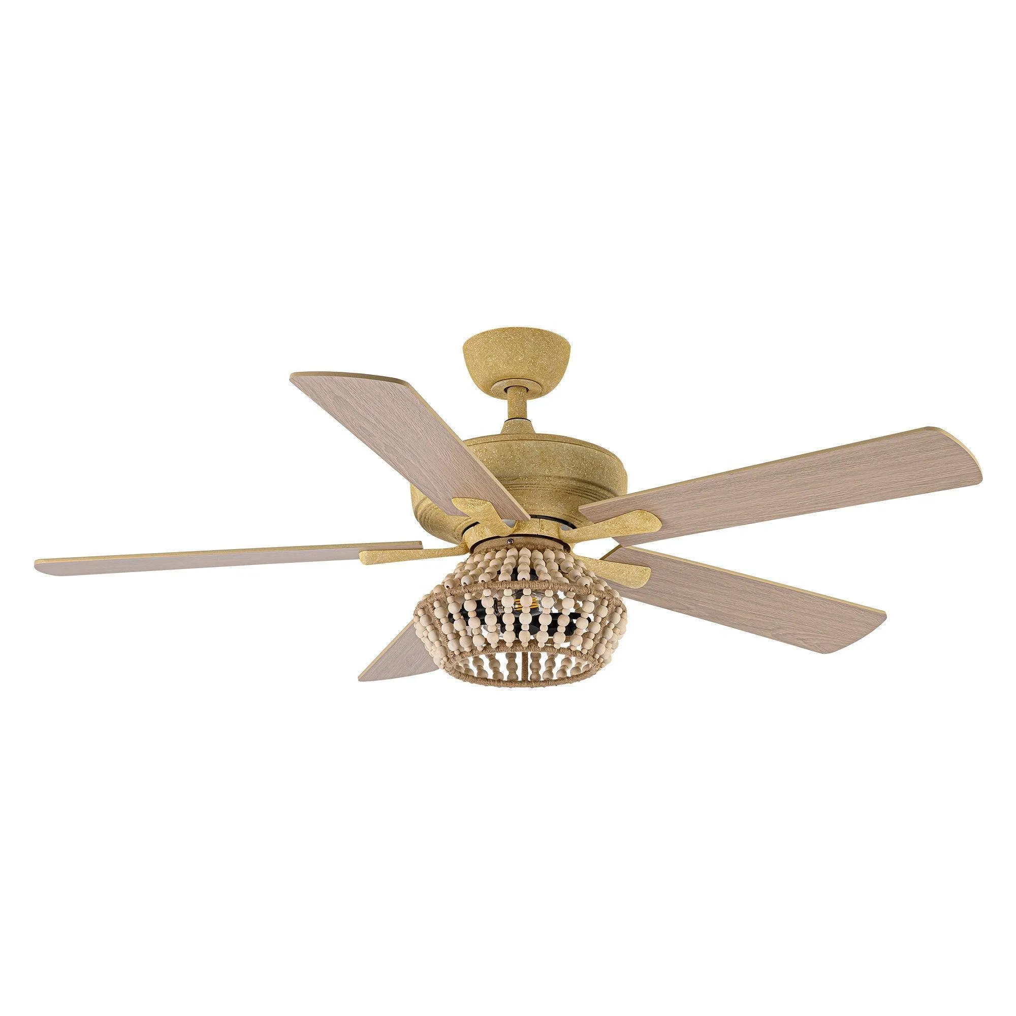 52" Pune Farmhouse Downrod Mount Reversible Ceiling Fan with Lighting and Remote Control