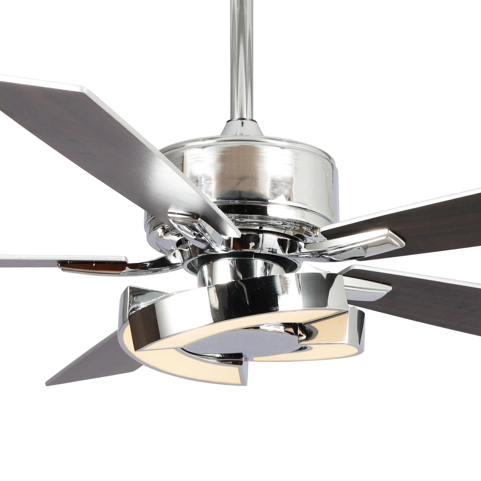 52" Vendome Industrial DC Motor Downrod Mount Reversible Ceiling Fan with Lighting and Remote Control