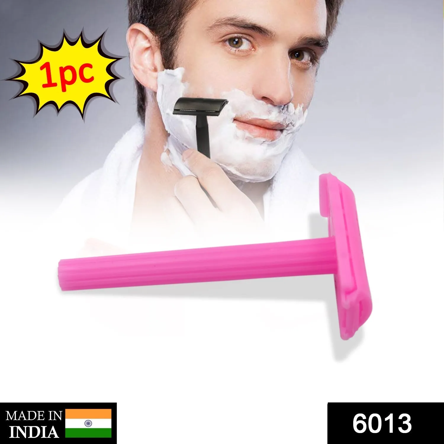 6013 Shaving Razor For Men Plastic Grip Handle