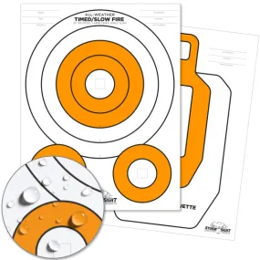 8.5 X 11 100 Lb Close Range Target - 25 Pk White/Orange