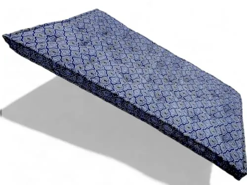 Adim's Soft Cotton Box Quilt Mattress | Mattress offers a combination of comfort, durability and style,making it an excellent choice for a restful night's sleep.(84 X72 X5 Inches) Blue jacquard Design