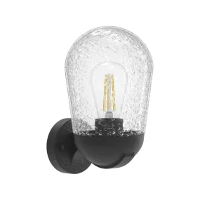 Aluminum Gate E27 bulb Stand With Clear Speckled Glass