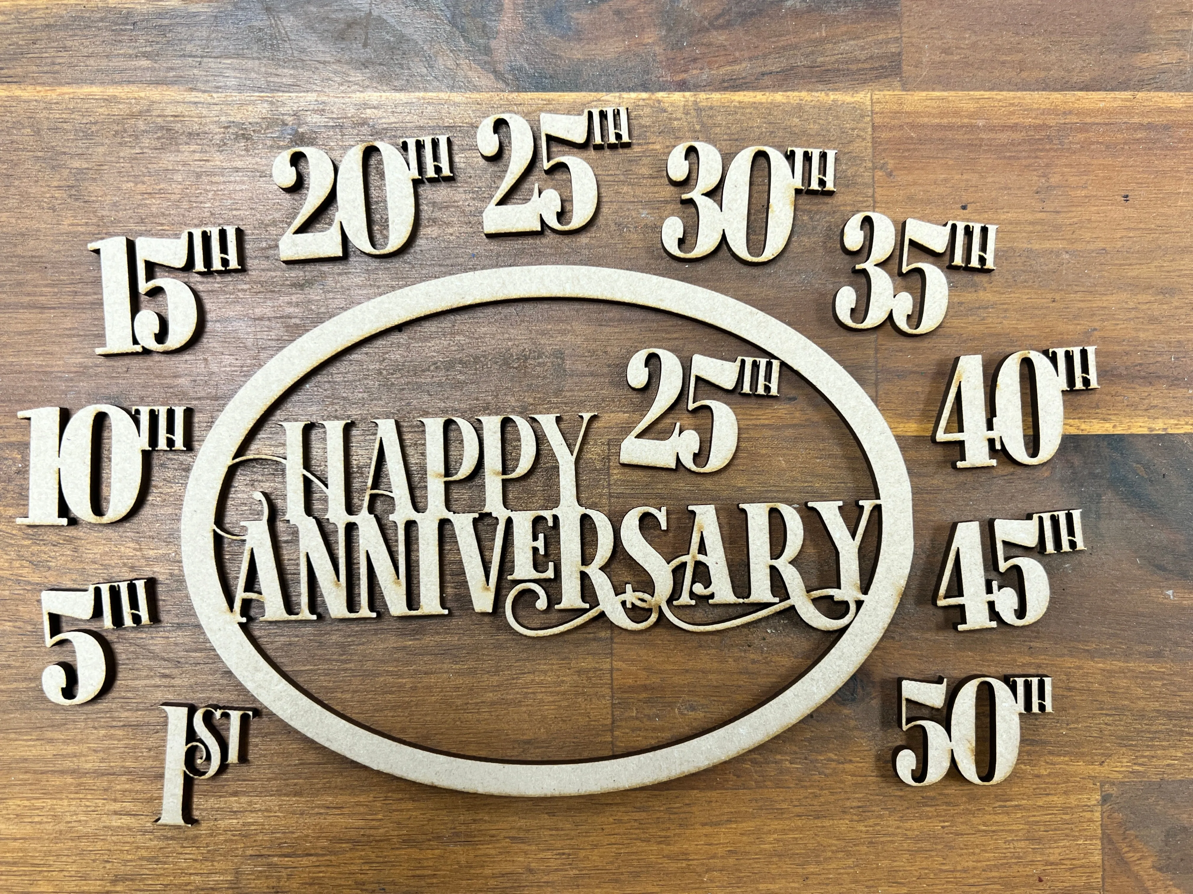 Anniversary Christmas Ornament SVG File Glowforge Ready Laser: Happy Anniversary