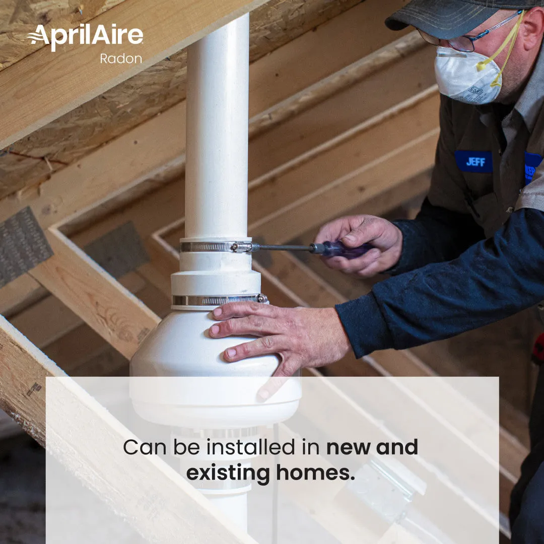 AprilAire ARNHPF Radon Mitigation Fan, Crawlspace or Slab Application, Indoor/Outdoor, Moderate to Tight Soils