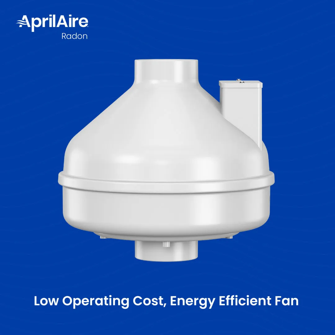 AprilAire ARNHPF Radon Mitigation Fan, Crawlspace or Slab Application, Indoor/Outdoor, Moderate to Tight Soils