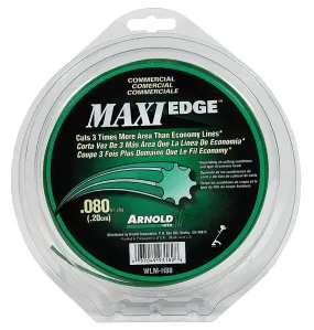 ARNOLD Maxi Edge WLM-H80 Trimmer Line, 0.080 in Dia, 140 ft L, Polymer, Green :EA: QUANTITY: 1