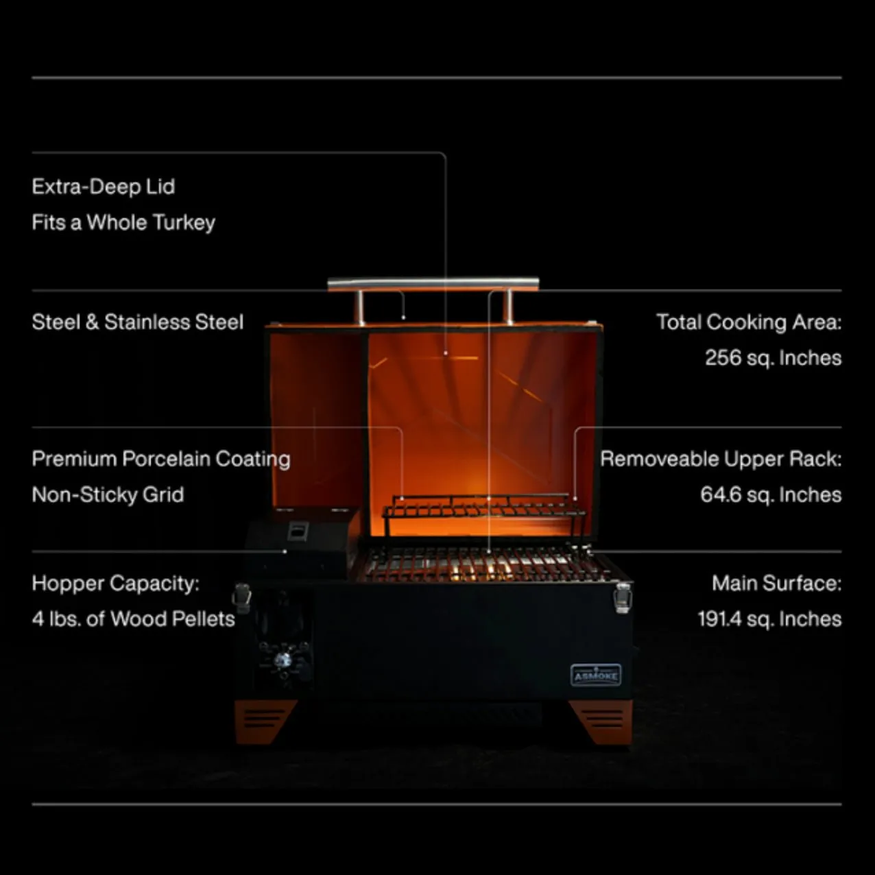 Asmoke AS350 Portable Wood Pellet Grill and Smoker | ASCA™