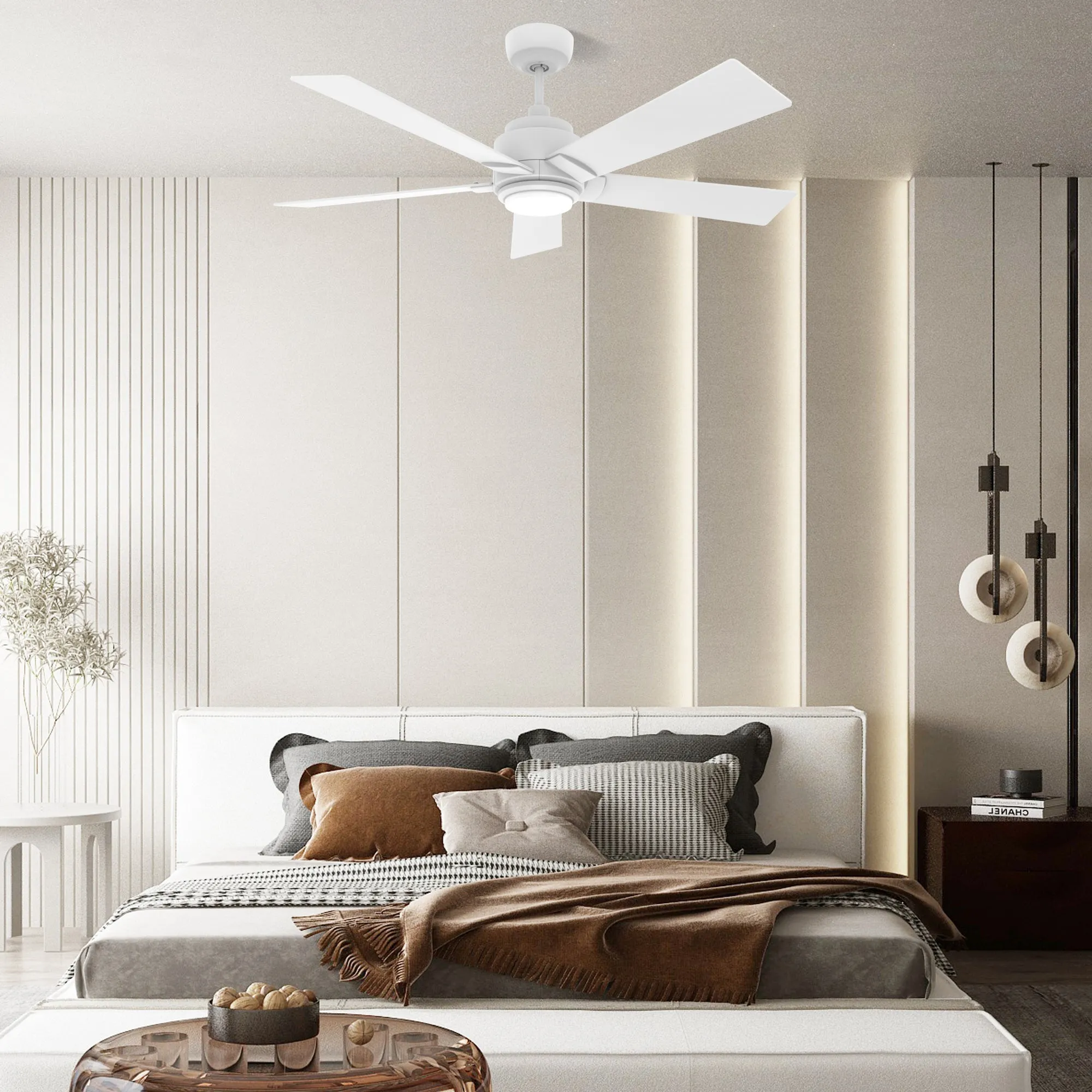 Aspen Smart Ceiling Fan with LED Light and Remote Outdoor/Indoor 48"