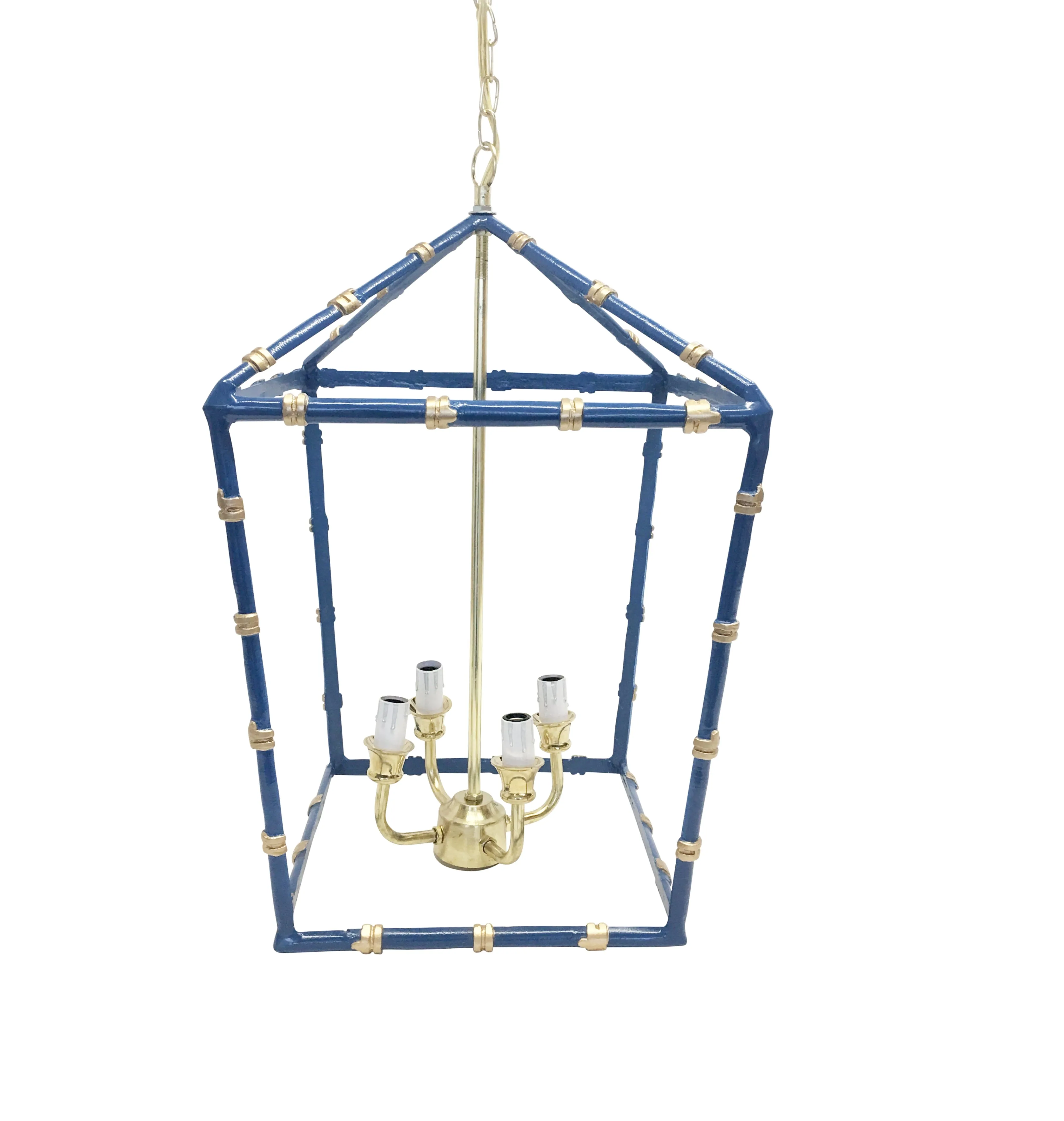 Bamboo Lantern in Navy, Large