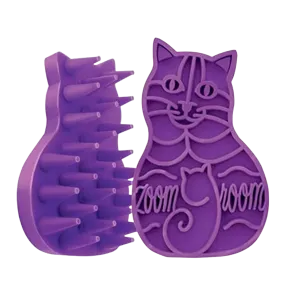 Bathing Brush for Cats Purple by ZoomGroom