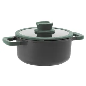 BergHOFF Forest Non-stick Cast Aluminum Stockpot 10", 4.6qt. With Glass Lid