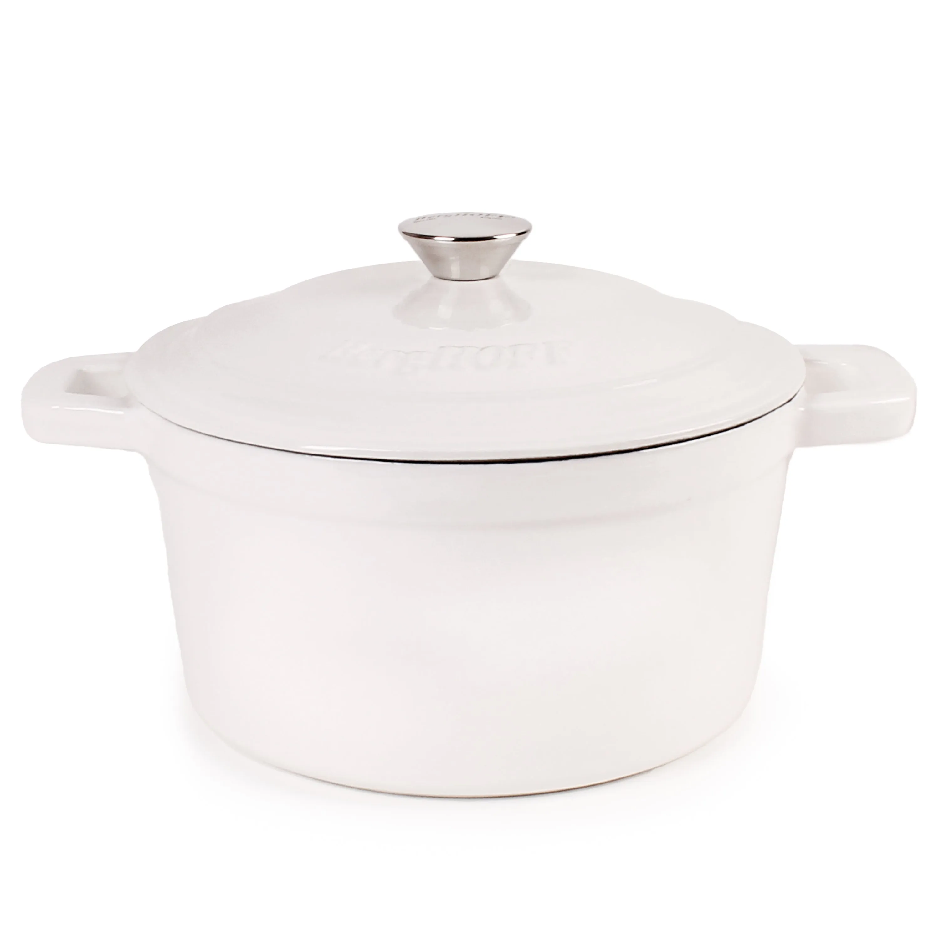 BergHOFF Neo 4pc Cast Iron Cookware Set, 3qt. & 7qt., White