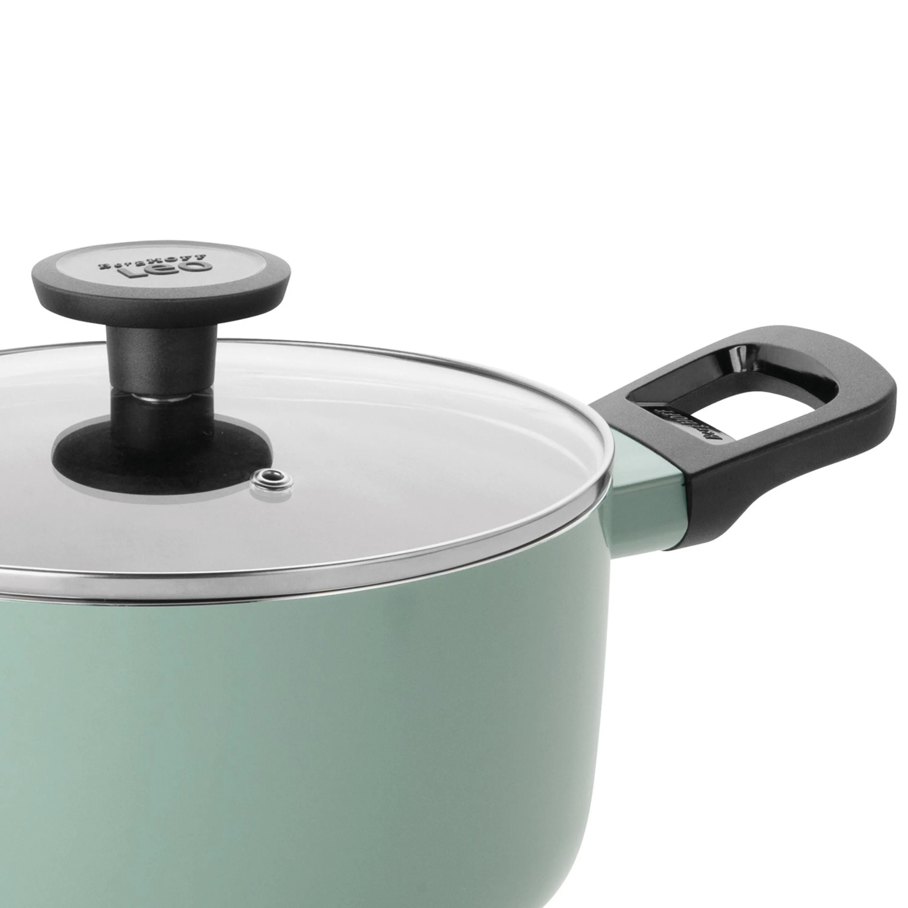 BergHOFF Sage Non-stick Aluminum Stockpot 9.5", 5.9qt. With Glass Lid