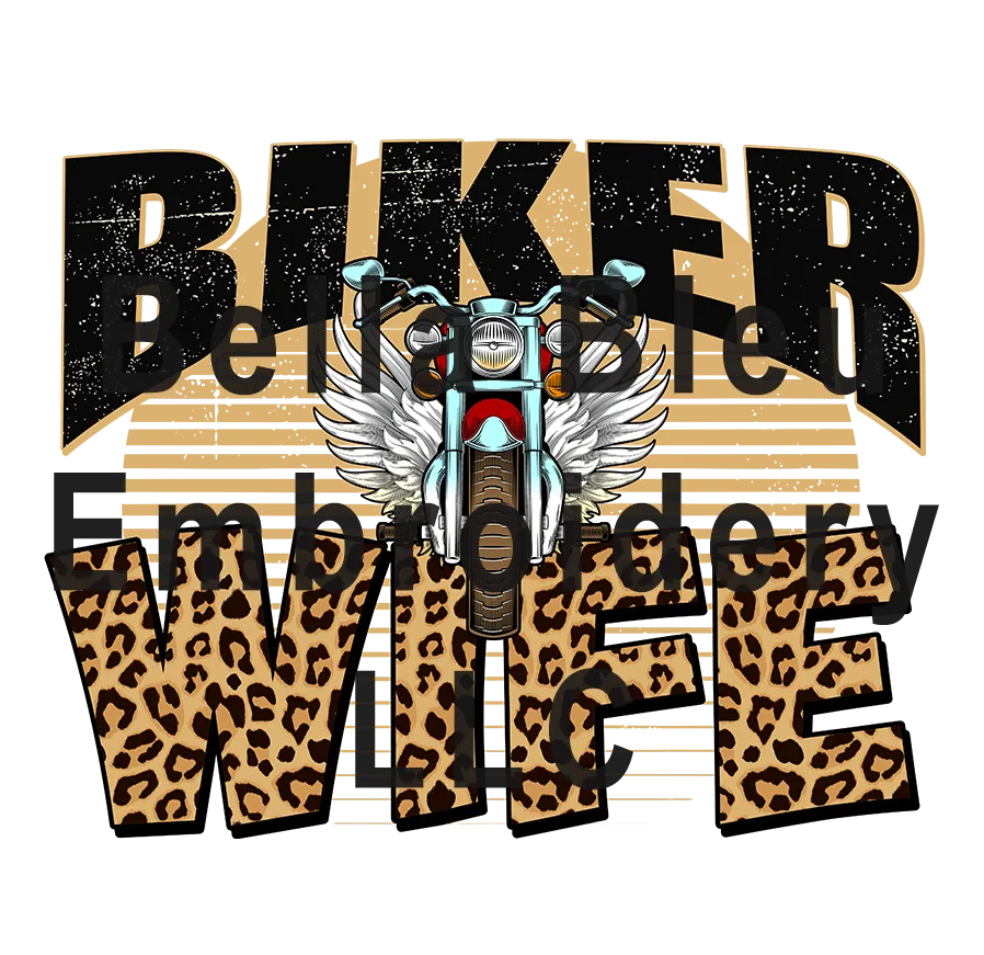 Biker Wife Leopard print Sublimation pgn file