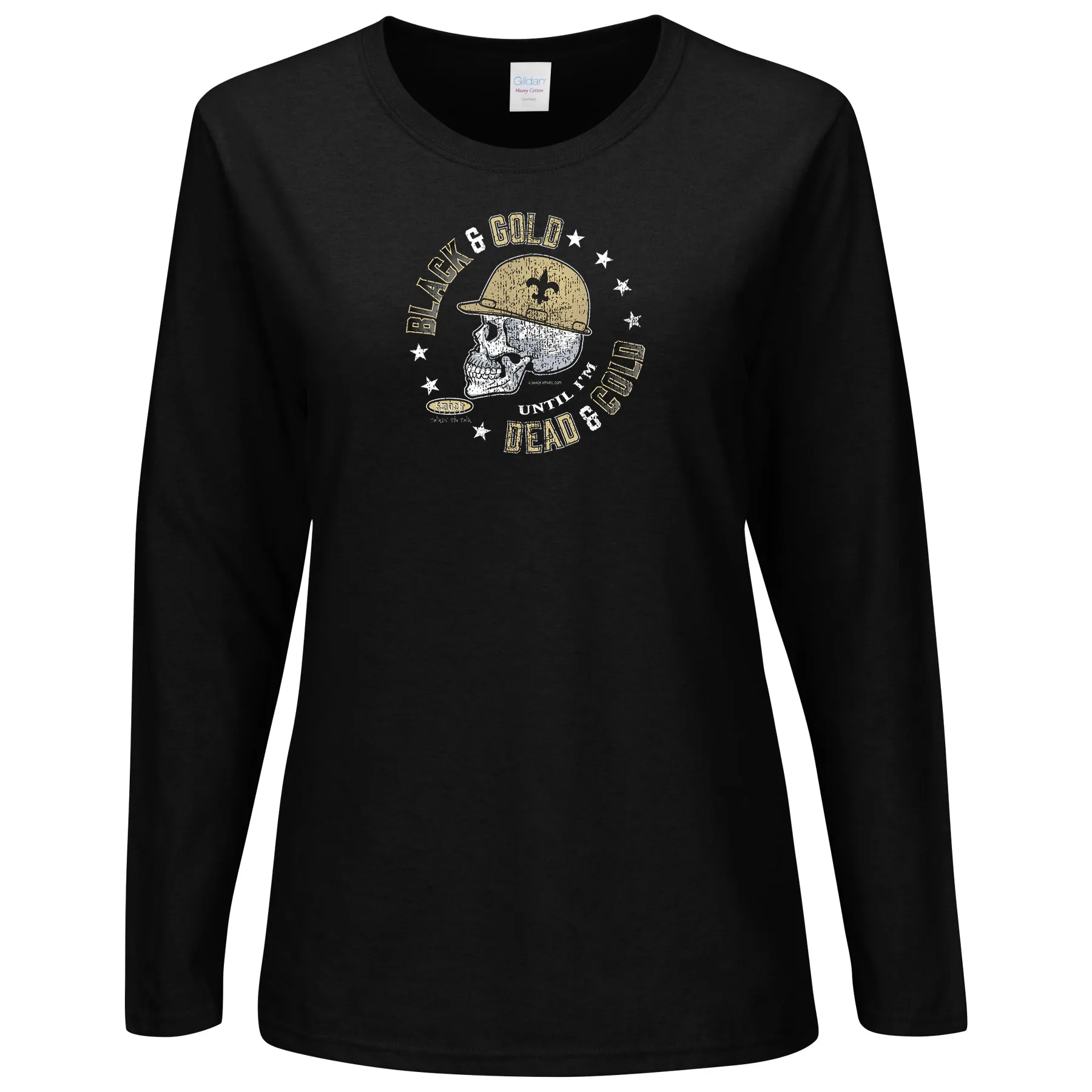 Black & Gold 'Til I'm Dead & Cold Black Ladies Shirt (Sm-2X)