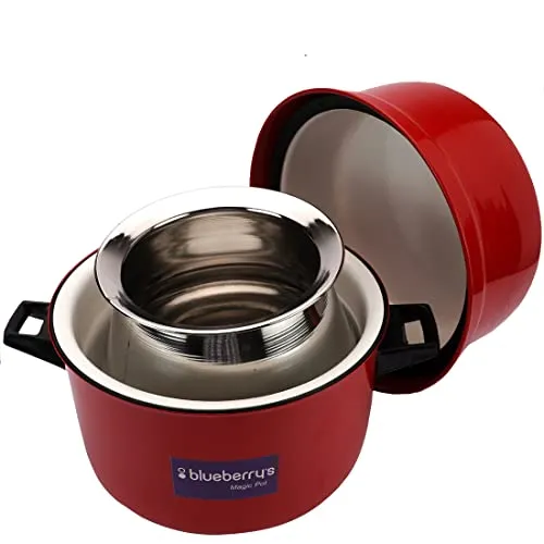 Blueberry's 1.5 Kg Aluminum Choodarapetty Thermal Rice Cooker with Gasket,Induction Based Inner Pot,Made in INDIA