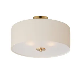 Bongo 3-Light Pendant / Semi-Flush Mount in Natural Aged Brass