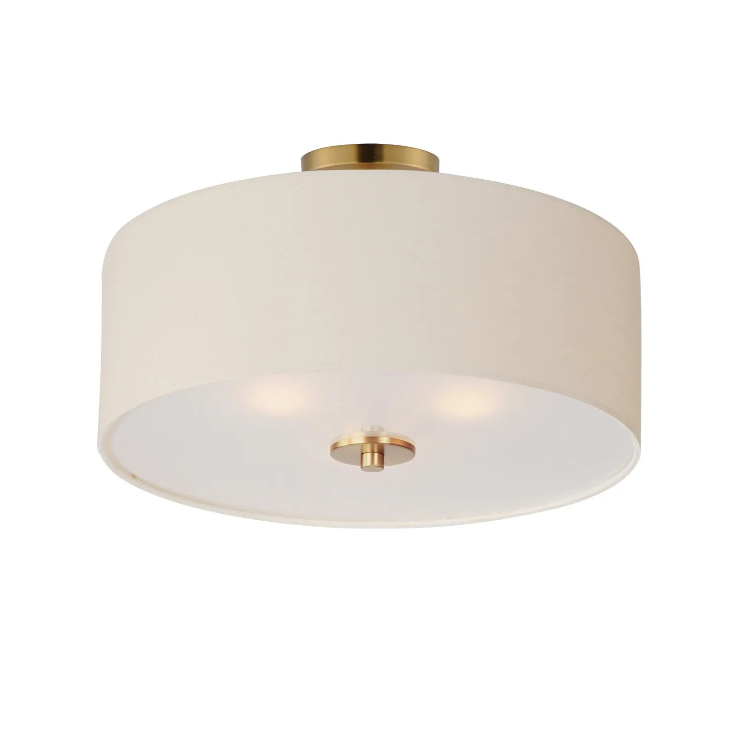 Bongo 3-Light Pendant / Semi-Flush Mount in Natural Aged Brass