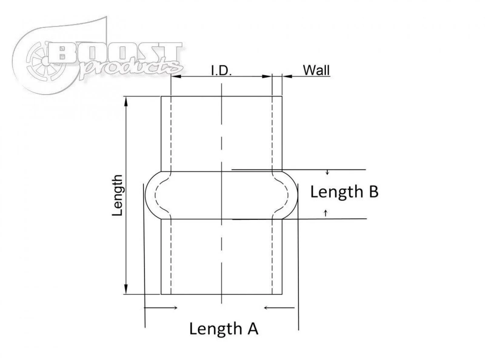 BOOST Products Silicone Coupler with Single Hump, 51mm (2") ID, Blue