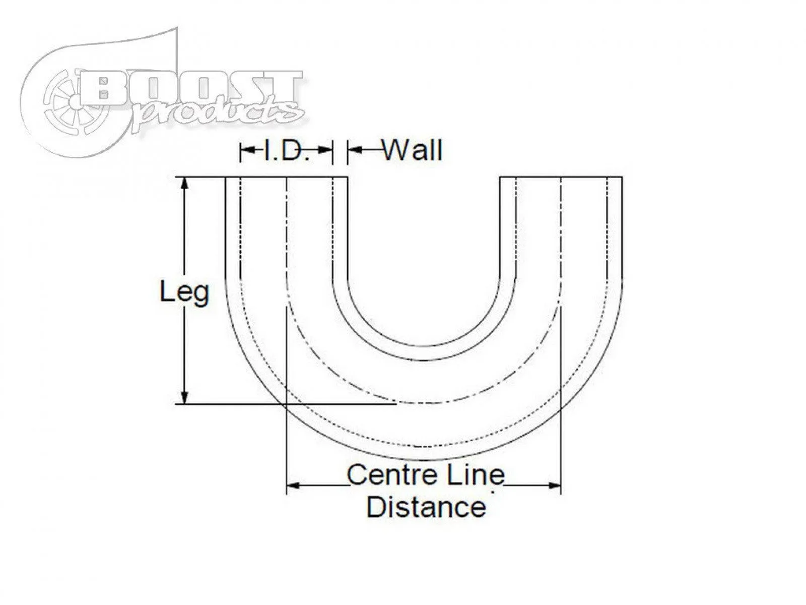 BOOST Products Silicone Elbow 180 Degrees, 83mm (3-1/4") ID, Black