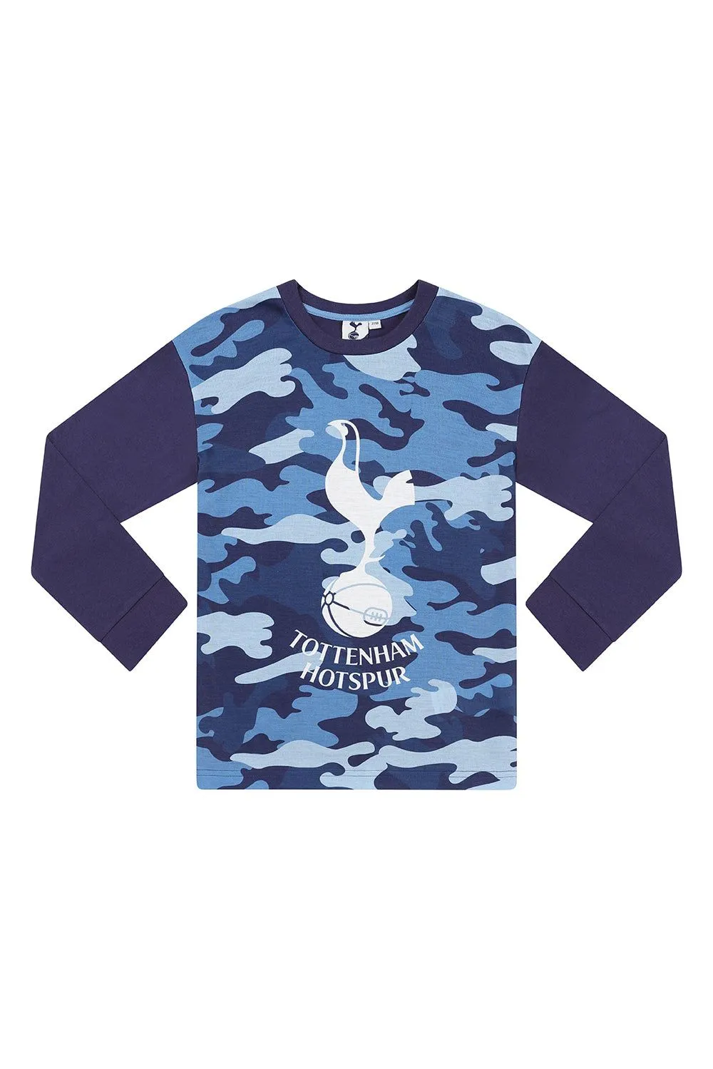 Boys Tottenham FC Spurs Blue Camouflage Long Pyjamas