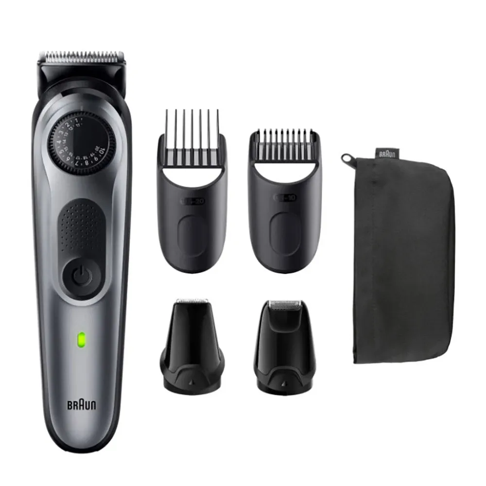 Braun BT 5440 Beard Trimmer 40 Length Settings, Rechargeable 100-min Cordless Runtime & Waterproof