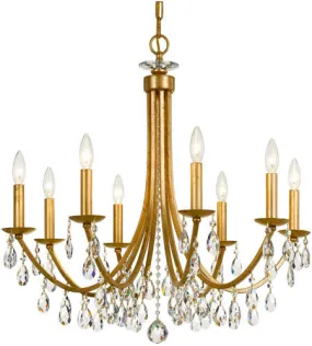 BRIDGEHAMPTON 8 LIGHT CHANDELIER, BRONZE