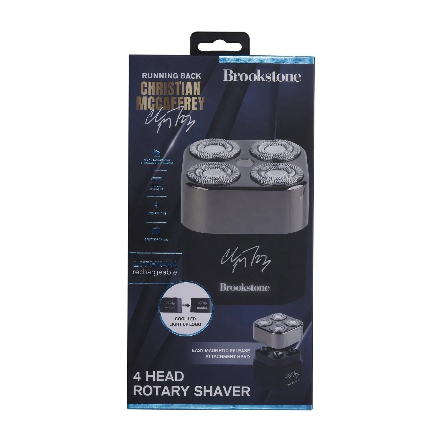 Brookstone x Christian McCaffrey - 4 Head Rotary Shaver